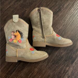 DreamWorks Spirit Toddler Girl Casual Western Cowboy Boot embroidered size 10